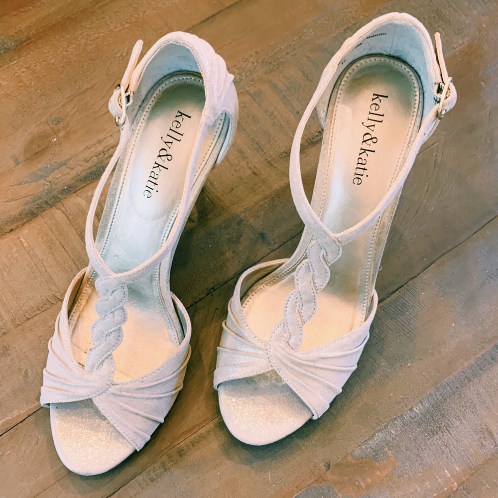 Kelly & Katie Cream Strappy Heeled Sandals
